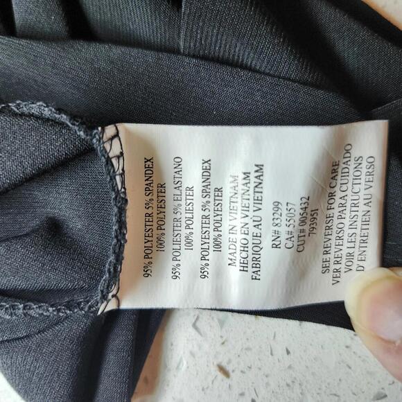 Tiana B. Elegant Black Draped Midi Dress Size XL - Picture 10 of 11